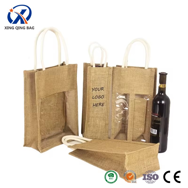 Sacs à bouteilles en toile de jute